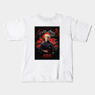 Samurai warrior tokyo japan darkness mode v.2 Kids T-Shirt